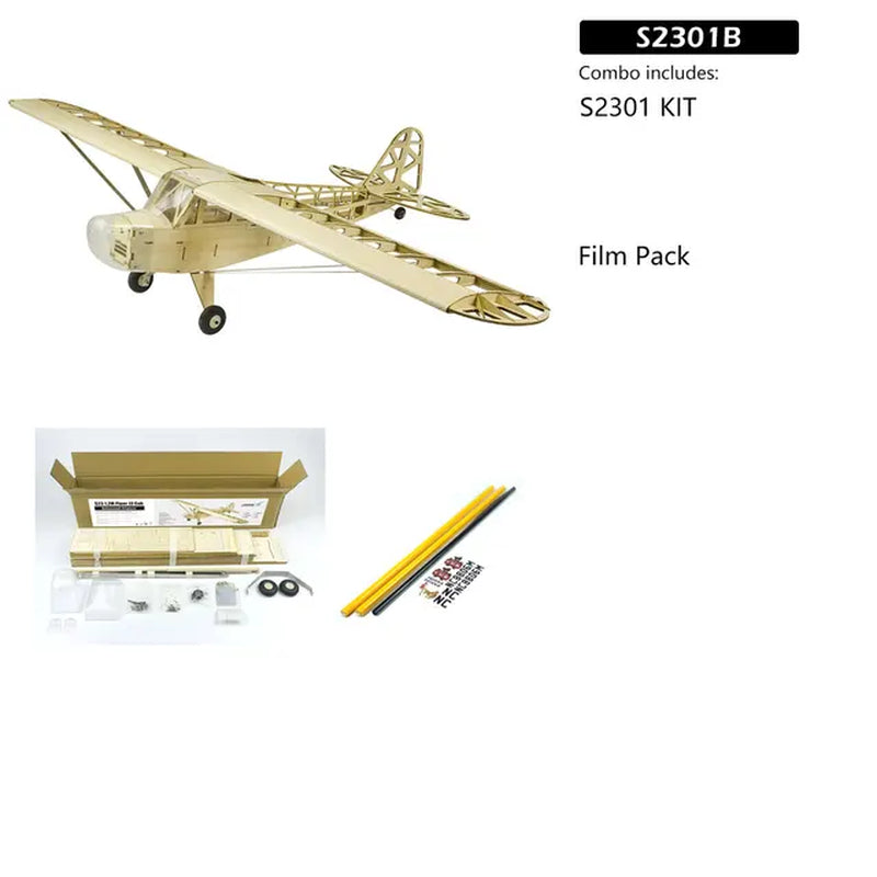 2019 New Piper J3 Cub 1200Mm Wingspan Balsa Wood Airplane Models RC Building Toys Woodiness Model /WOOD PLANE