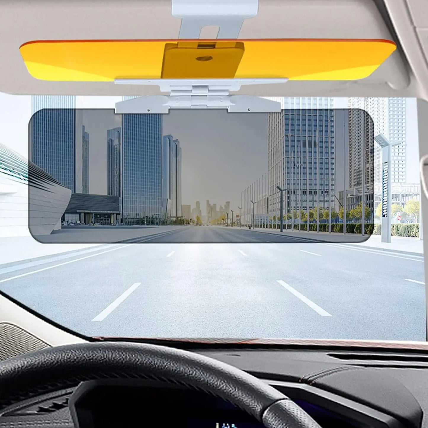 2 in 1 Car Sun Visor Polarized Sunshade Plate Clear Vision Anti-Dazzle Anti-Uv Rotatable Adjustable Sun Visor Blocker Car Mirror