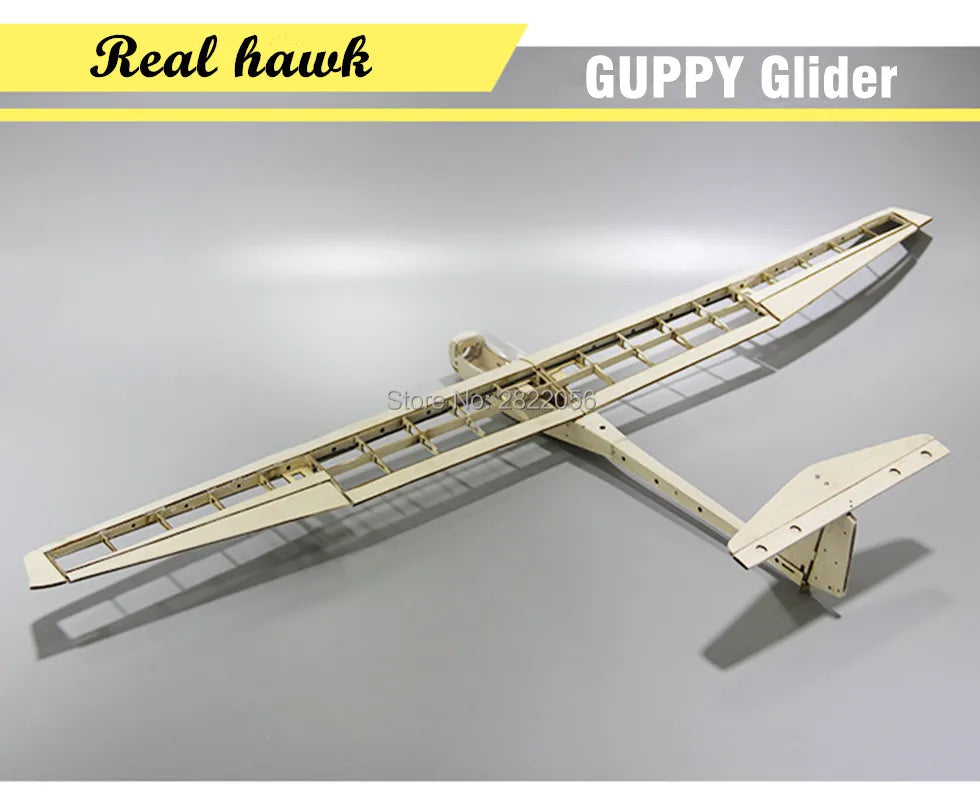 RC Airplanes Laser Cut Balsa Wood DIY Kit Wingspan 1040Mm GUPPY Glider Frame Model Building Kit Woodiness Model PLANE