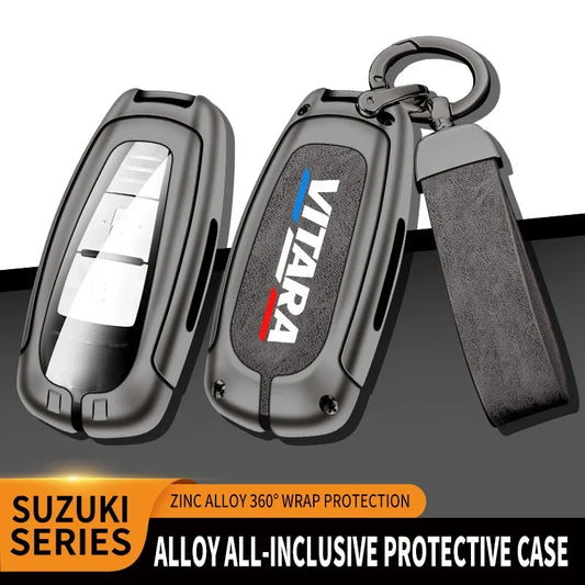 Car TPU Zinc Alloy Key Case Bag for Suzuki Vitara Swift Ignis Car Keychain Car Metal Key Shell Interior Decoration Accessories