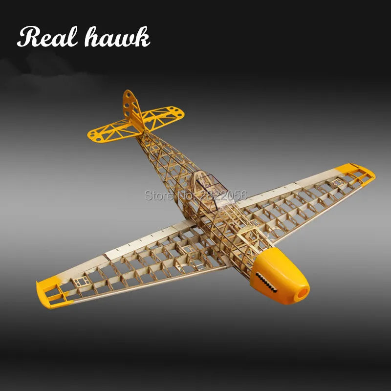 RC Airplanes Laser Cut Balsa Wood Airplane Kit DIY New BF109 Frame Model Building Kit Woodiness Model WOOD PLANE