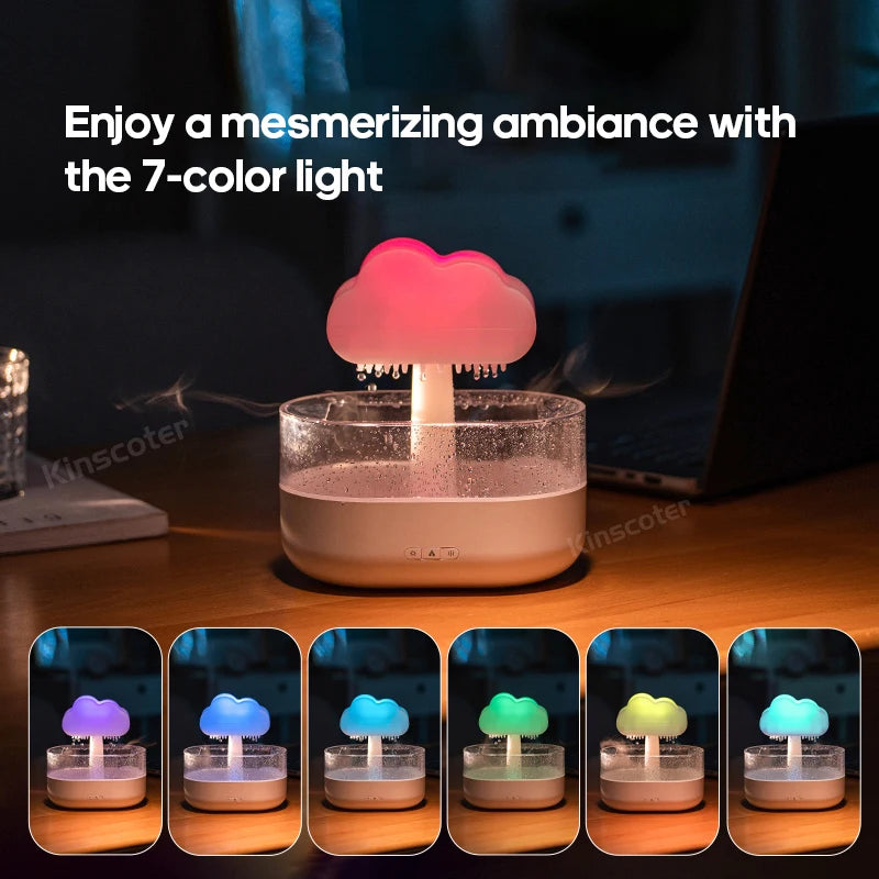 Rain Cloud Aroma Diffuser Zen Raindrops Air Humidifier Essential Oil Diffuser USB Desktop Ultrasonic Sprayer