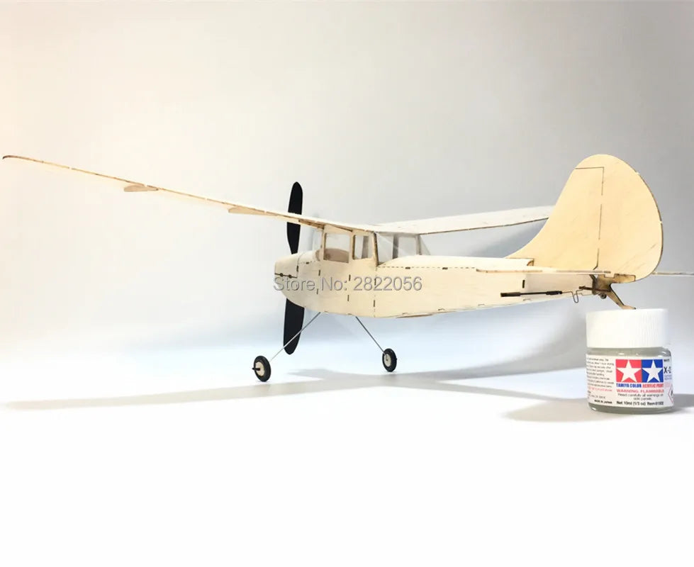 Min RC Plane Laser Cut Balsa Wood Airplane Kit Cessna L-19 Model Building Kit Outdoor Toys for Children Kids Gifts