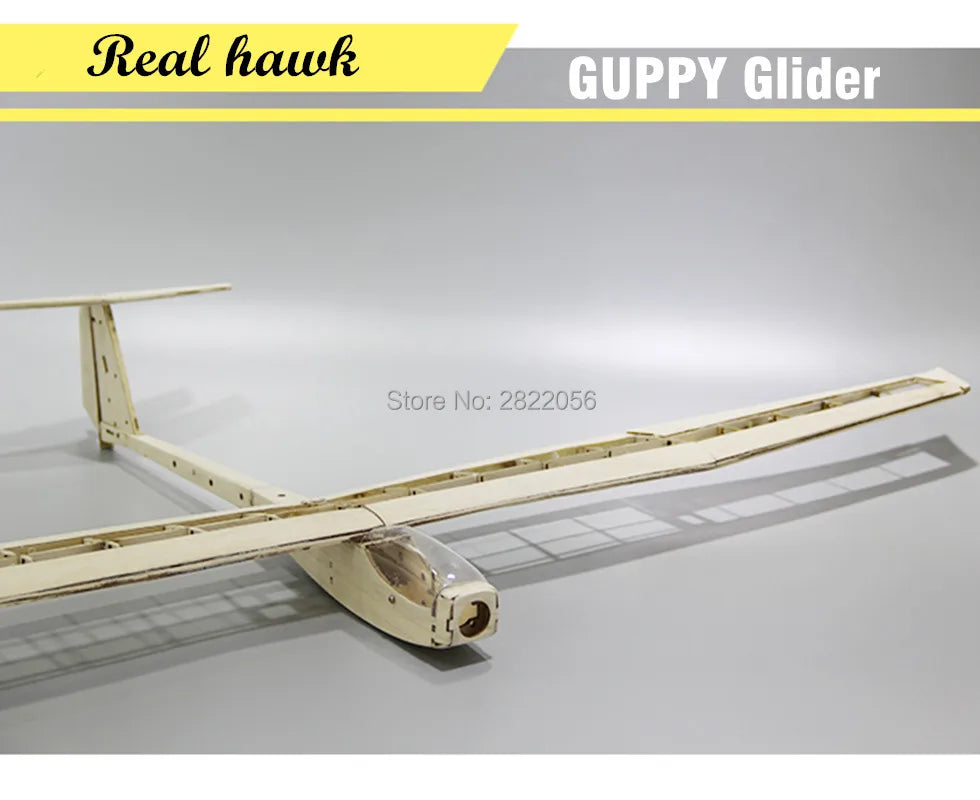 RC Airplanes Laser Cut Balsa Wood DIY Kit Wingspan 1040Mm GUPPY Glider Frame Model Building Kit Woodiness Model PLANE