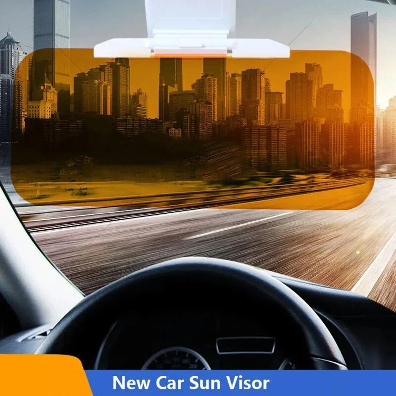 2 in 1 Car Sun Visor Polarized Sunshade Plate Clear Vision Anti-Dazzle Anti-Uv Rotatable Adjustable Sun Visor Blocker Car Mirror