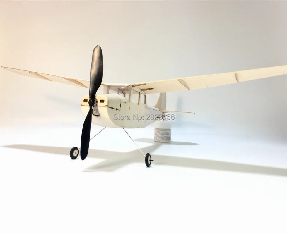 Min RC Plane Laser Cut Balsa Wood Airplane Kit Cessna L-19 Model Building Kit Outdoor Toys for Children Kids Gifts