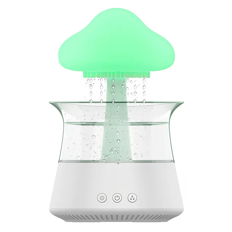 450ML Rain Drop Humidifier with Remote 7 Colours Led Light Mushroom Cloud Essential Oil Aromatherapy Diffuser for Sleeping Home