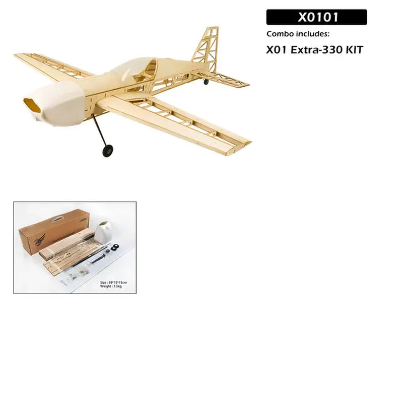 RC Airplanes X01 Laser Cut Balsa Wood DIY Airplane Extra330 Frame without Cover Wingspan 1000Mm Balsa Wood Model Building Kit