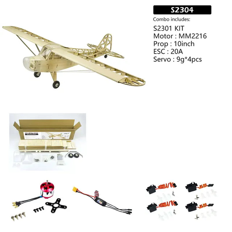 2019 New Piper J3 Cub 1200Mm Wingspan Balsa Wood Airplane Models RC Building Toys Woodiness Model /WOOD PLANE