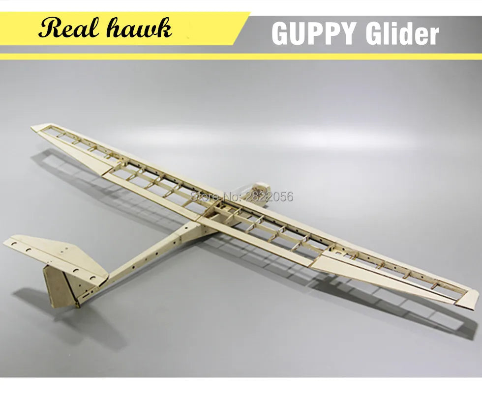 RC Airplanes Laser Cut Balsa Wood DIY Kit Wingspan 1040Mm GUPPY Glider Frame Model Building Kit Woodiness Model PLANE