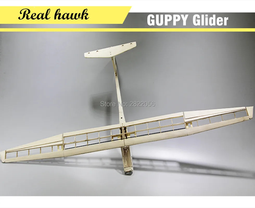 RC Airplanes Laser Cut Balsa Wood DIY Kit Wingspan 1040Mm GUPPY Glider Frame Model Building Kit Woodiness Model PLANE