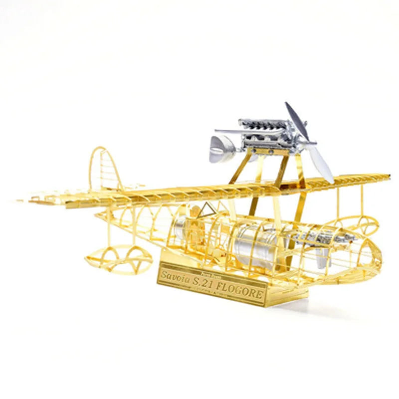 1/48 Miyazaki Hayao Porco Rosso Savoia S.21 FG1 Seaplane Brass PE Detail Model DIY Puzzle 3D Assembly Metal Structure Model Gift