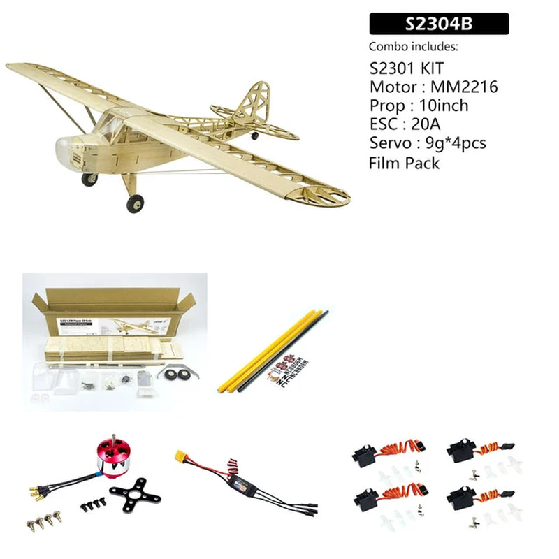 2019 New Piper J3 Cub 1200Mm Wingspan Balsa Wood Airplane Models RC Building Toys Woodiness Model /WOOD PLANE