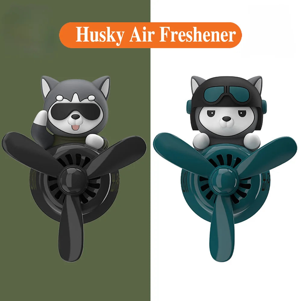 Husky Haco Bear Car Car Fragrance Small Airplane Air Freshener Export Propeller Aroma Suitable for Pilot Vents Perfume Diffuser