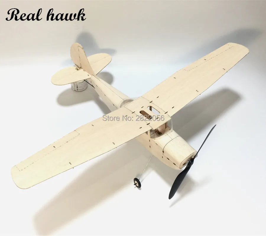 Min RC Plane Laser Cut Balsa Wood Airplane Kit Cessna L-19 Model Building Kit Outdoor Toys for Children Kids Gifts