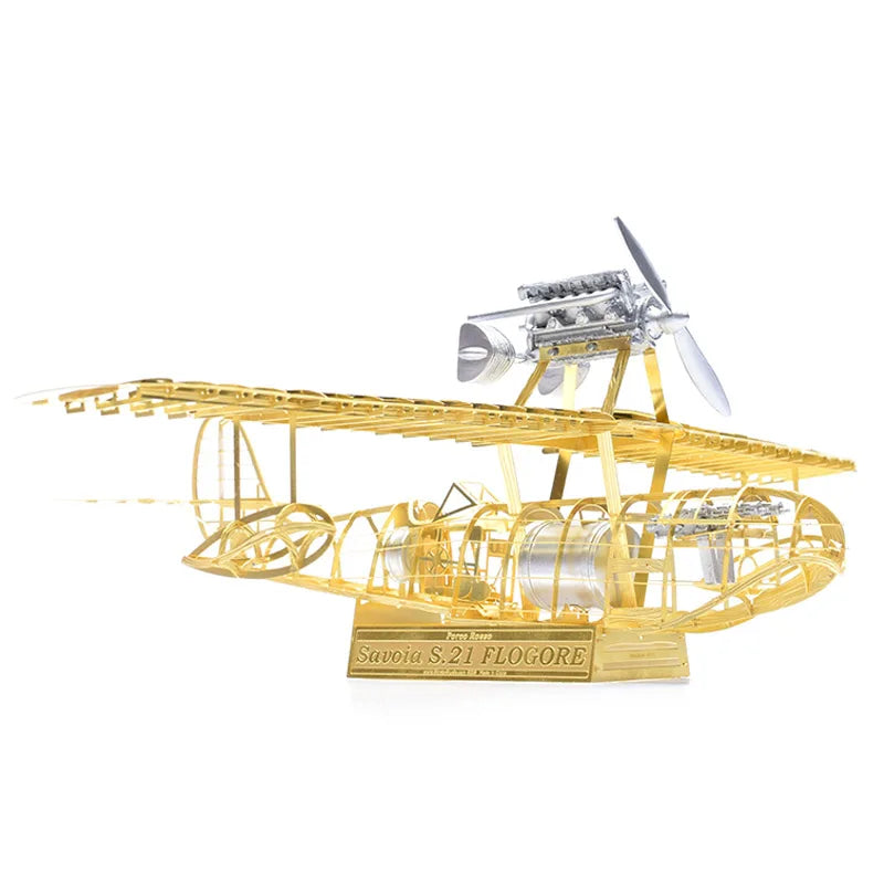 1/48 Miyazaki Hayao Porco Rosso Savoia S.21 FG1 Seaplane Brass PE Detail Model DIY Puzzle 3D Assembly Metal Structure Model Gift