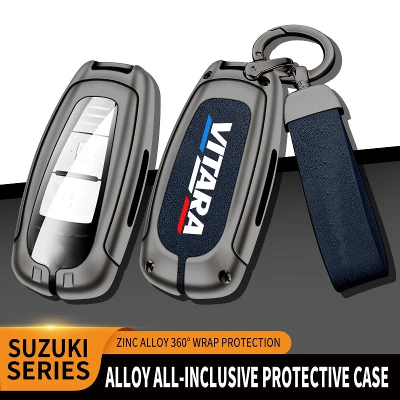 Car TPU Zinc Alloy Key Case Bag for Suzuki Vitara Swift Ignis Car Keychain Car Metal Key Shell Interior Decoration Accessories