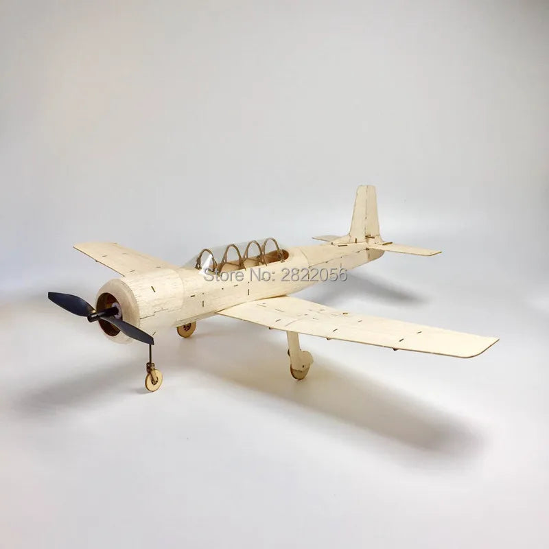 Mini RC Plane Laser Cut Balsa Wood Airplane Kit Mentor CJ6 Model Building Kit Outdoor Toys for Children Kids Gifts