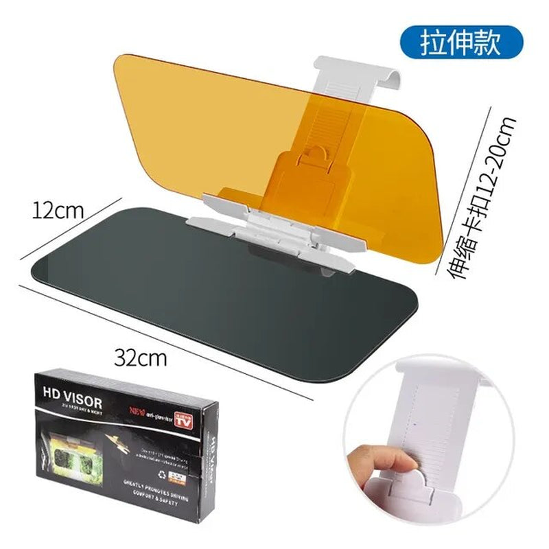 2 in 1 Car Sun Visor Polarized Sunshade Plate Clear Vision Anti-Dazzle Anti-Uv Rotatable Adjustable Sun Visor Blocker Car Mirror