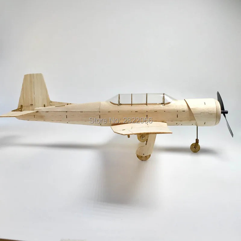 Mini RC Plane Laser Cut Balsa Wood Airplane Kit Mentor CJ6 Model Building Kit Outdoor Toys for Children Kids Gifts