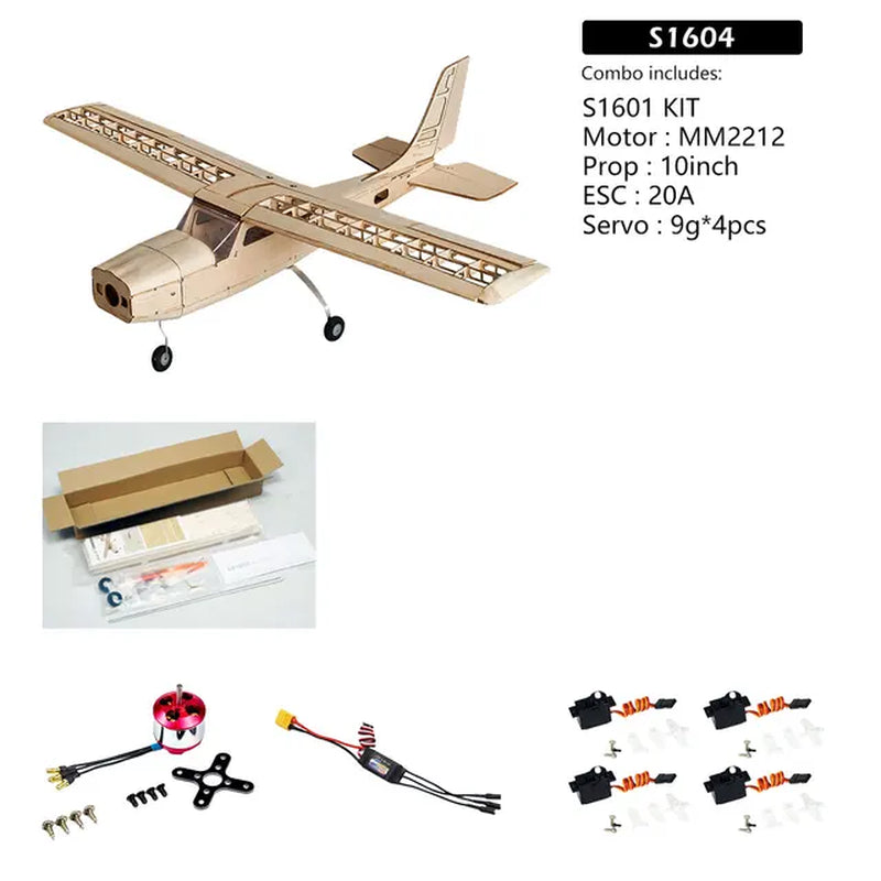 RC Airplanes Laser Cut Balsa Wood Airplane Kit Cessna-150 Frame without Cover Wingspan 960Mm Model Building Kit Woodiness Model