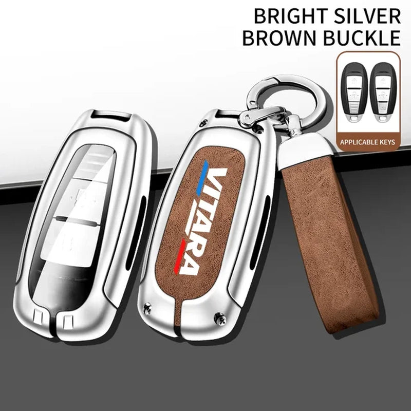 Car TPU Zinc Alloy Key Case Bag for Suzuki Vitara Swift Ignis Car Keychain Car Metal Key Shell Interior Decoration Accessories