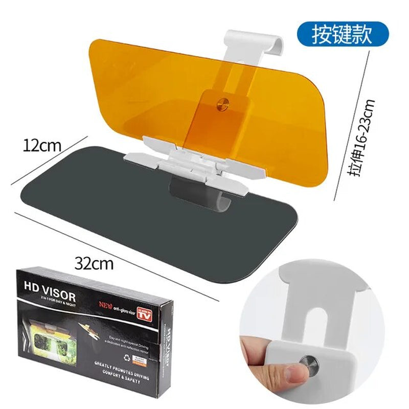 2 in 1 Car Sun Visor Polarized Sunshade Plate Clear Vision Anti-Dazzle Anti-Uv Rotatable Adjustable Sun Visor Blocker Car Mirror