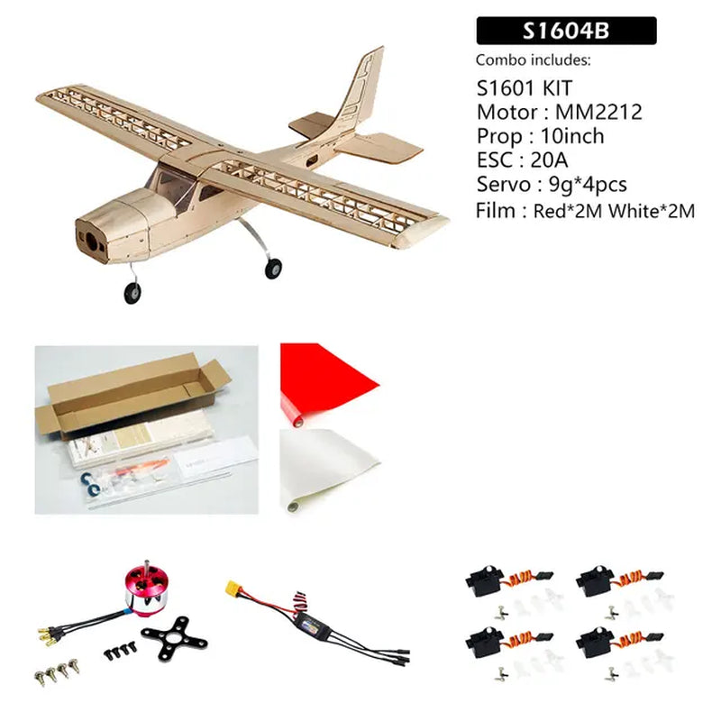 RC Airplanes Laser Cut Balsa Wood Airplane Kit Cessna-150 Frame without Cover Wingspan 960Mm Model Building Kit Woodiness Model