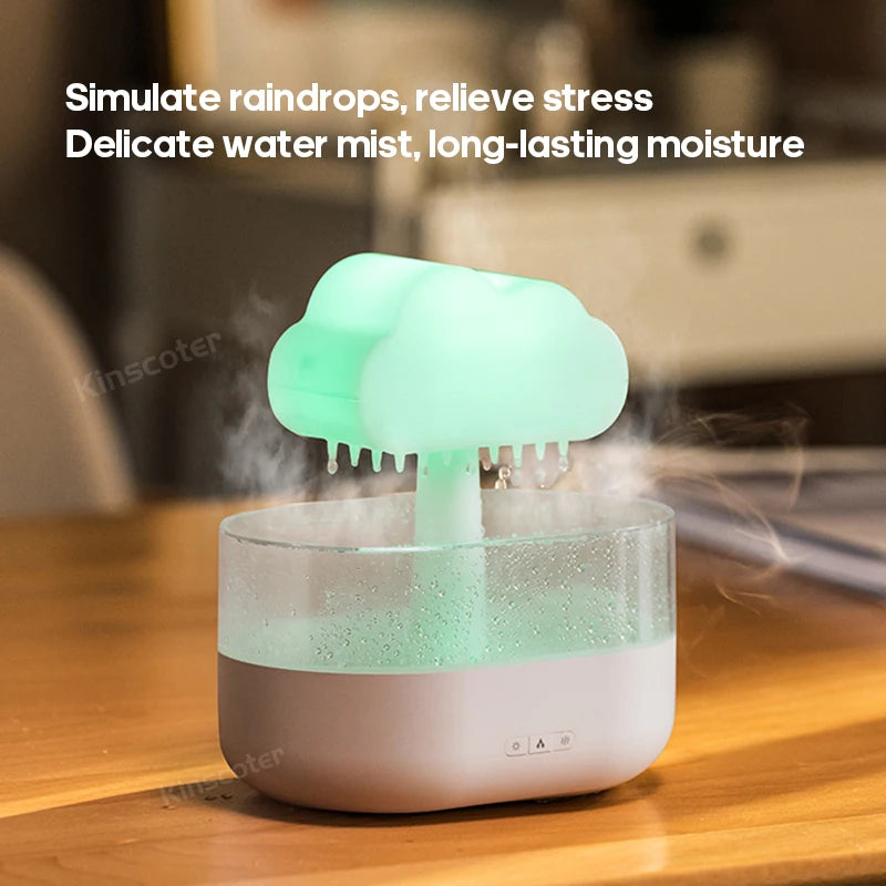 Rain Cloud Aroma Diffuser Zen Raindrops Air Humidifier Essential Oil Diffuser USB Desktop Ultrasonic Sprayer