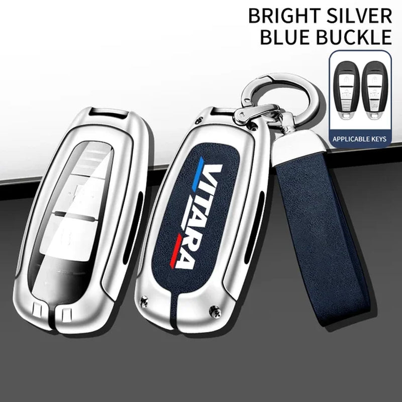 Car TPU Zinc Alloy Key Case Bag for Suzuki Vitara Swift Ignis Car Keychain Car Metal Key Shell Interior Decoration Accessories