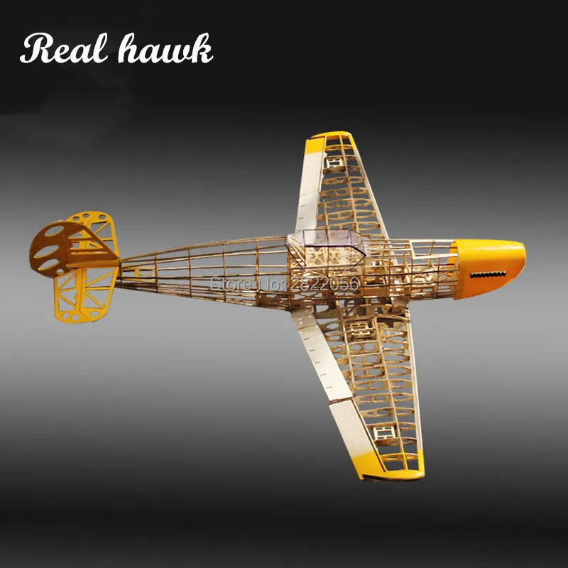 RC Airplanes Laser Cut Balsa Wood Airplane Kit DIY New BF109 Frame Model Building Kit Woodiness Model WOOD PLANE